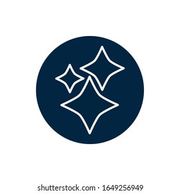 Stars line block style icon of Space futuristic cosmos outside universe astronomy adventure and exploration theme Vector illustration