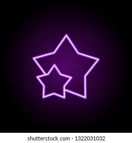 stars line icon. Elements of Stars in neon style icons. Simple icon for websites, web design, mobile app, info graphics