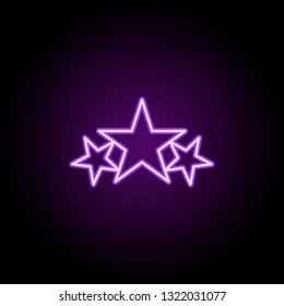 stars line icon. Elements of Stars in neon style icons. Simple icon for websites, web design, mobile app, info graphics