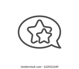 Stars line icon. Favorite sign. Positive feedback symbol. Quality design flat app element. Editable stroke Star icon. Vector