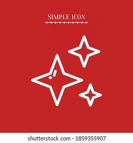 icono de línea de estrellas, ilustración de vector de contorno.