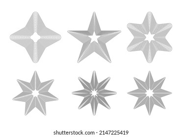 stars linear, white background, vector illustration 