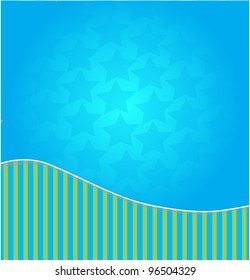 Stars and lines pattern background blue vector illustration