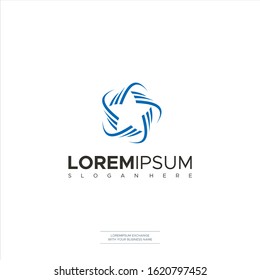 Stars Logo Vector Abstract logo icon design template elements Symbols, Icon Vector Illustration