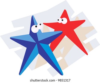 stars looking each other	