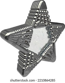 Estrellas de esferas plateadas