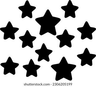 Stars - Minimalist and Flat Logo - Vector illustration