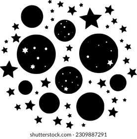 Stars - Minimalist and Flat Logo - Vector illustration