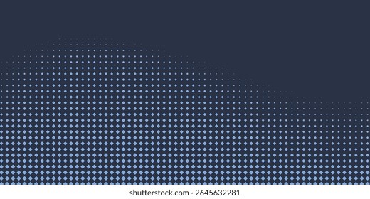 Stars Modern Halftone Geometry Pattern Vector Smooth Camber Border Blue Abstract Background.