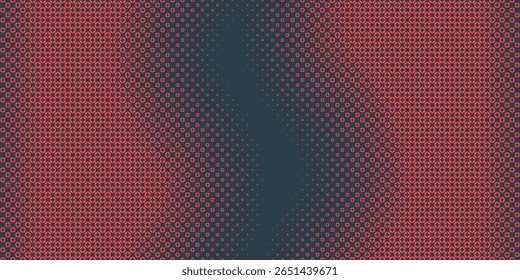 Estrelas Modernas Meio-Tom Geometria Padrão Vetor Suave Curvatura Borda Vermelho Fundo Abstrato. Papel de parede largo minimalista gráfico de contraste de meio tom