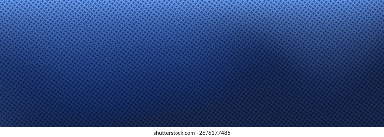 Estrellas Moderno Halftone Geometría Patrón Vector Suave Camber Borde Azul Fondo Abstractas. Textura sutil de línea de curva de partículas descoloridas a cuadros. Fondo de pantalla ancho minimalista gráfico de contraste de medio tono