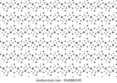 Stars, monochrome wallpaper, pattern. Vector seamless, repetitive illustration packaging, background.