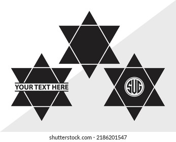 Stars Monogram SVG Printable Vector Illustration