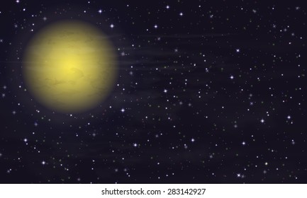 The stars and the moon