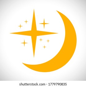 stars with moon concept icon