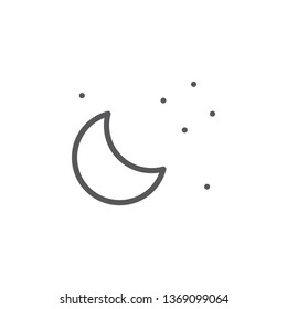 Stars, moon vector icon. Element of weather for mobile concept and web apps illustration. Thin line icon for website design and development. Vector icon