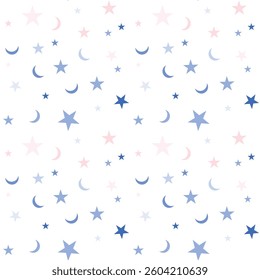 Stars and Moons Pattern seamless