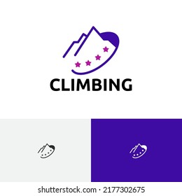 Stars Mountain Climbing Peak Summit Nature Explore Adventure Logo