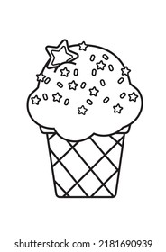 Stars Muffin Coloring Pages Preschool Illustration Education Activity