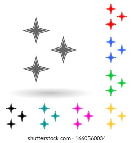 stars multi color style icon. Simple glyph, flat vector of space icons for ui and ux, website or mobile application