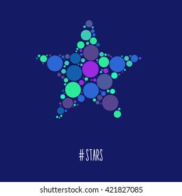 Stars with multicolor dots