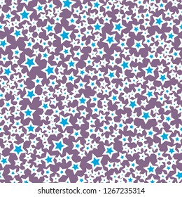Stars and night sky Seamless vector EPS 10 pattern geometric  Multicolor Figures. Texture for print and Banner. 
