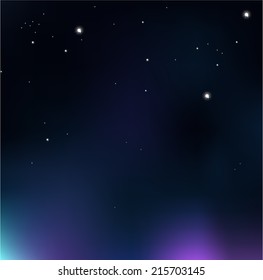 Stars in the night sky vector