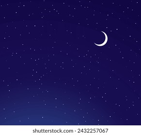 Estrellas en el cielo nocturno. Dibujo vectorial