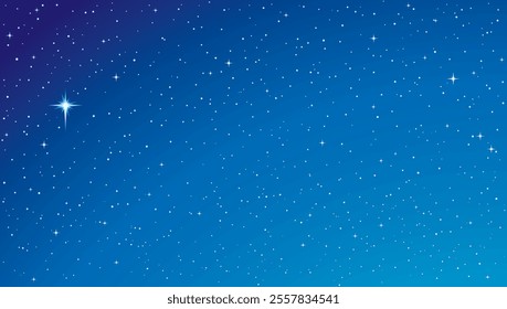 Stars in the night sky. Vector drawing