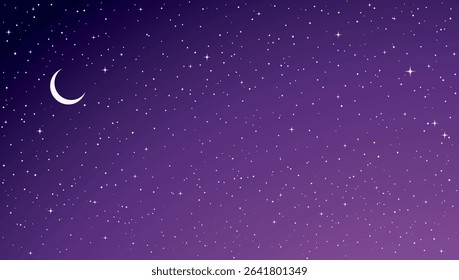 Stars in the night sky. Vector drawing