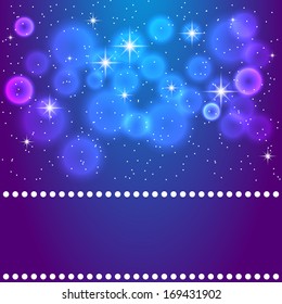 Stars and night sky. Vector eps10 illustration with text-space.
