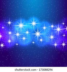Stars and night sky. Vector eps10 illustration.