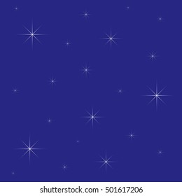 Stars in the night sky. Vector illustration