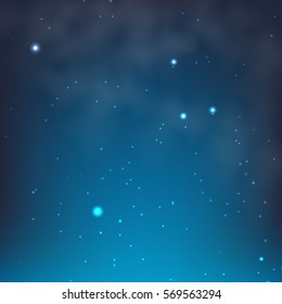 Stars In Night Sky, Vector Illustration. abstract background.  