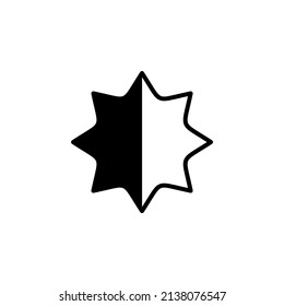 Plantilla de logotipo de Ilustración de Icono de Línea Sólida Nocturna. Idóneo Para Muchos Fines.