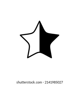 Stars, Night Solid Line Icon Vector Illustration Logo Template. Suitable For Many Purposes.