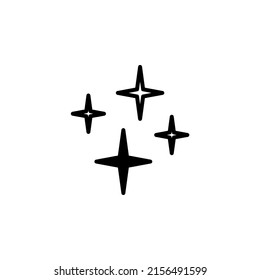 Stars, Night Solid Line Icon Vector Illustration Logo Template. Suitable For Many Purposes.