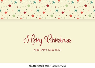 Stars on a background with wishes. Christmas greeting card. Vector
