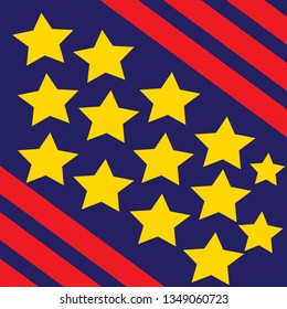 Stars on blue background 