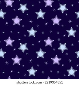 Stars on a blue background are a seamless pattern. Design for fashion , fabric, textile, wallpaper, cover, web , wrapping and prints.