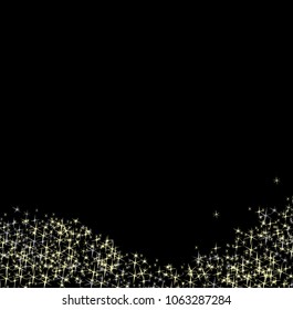 Stars on dark background, vector
