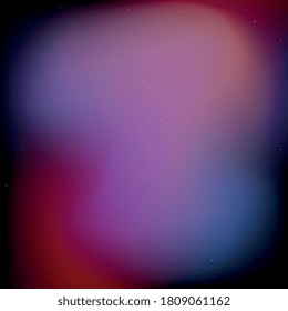 Stars on a dark night blurred sky with nebulas in deep space. Abstract astronomic illustration with colorful gradient background. Fantasy vector template for different projects. EPS10