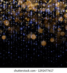 Stars on defocused magic abstract blur background. EPS 10