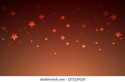 Stars on the gradient background, design for sunrise, sky or magic. Vector.