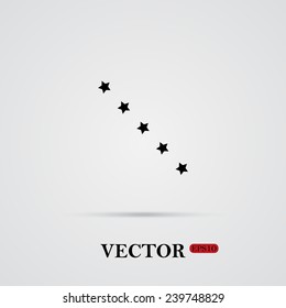 stars   on a light background with shadow, vector, EPS 10