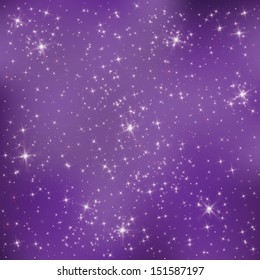 Stars on a lilac background