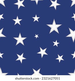 Stars on navy background pattern vector graphic. American flag Pattern. 4th of july seamless pattern. American independence day seamless pattern.