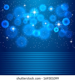 Stars on the night sky. Vector background. 