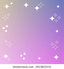Stars on pastel aesthetic modern gradient background. Vector design