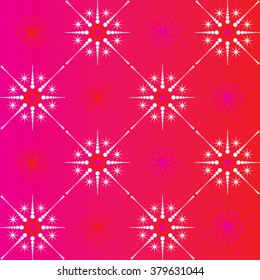Stars on pink and red background